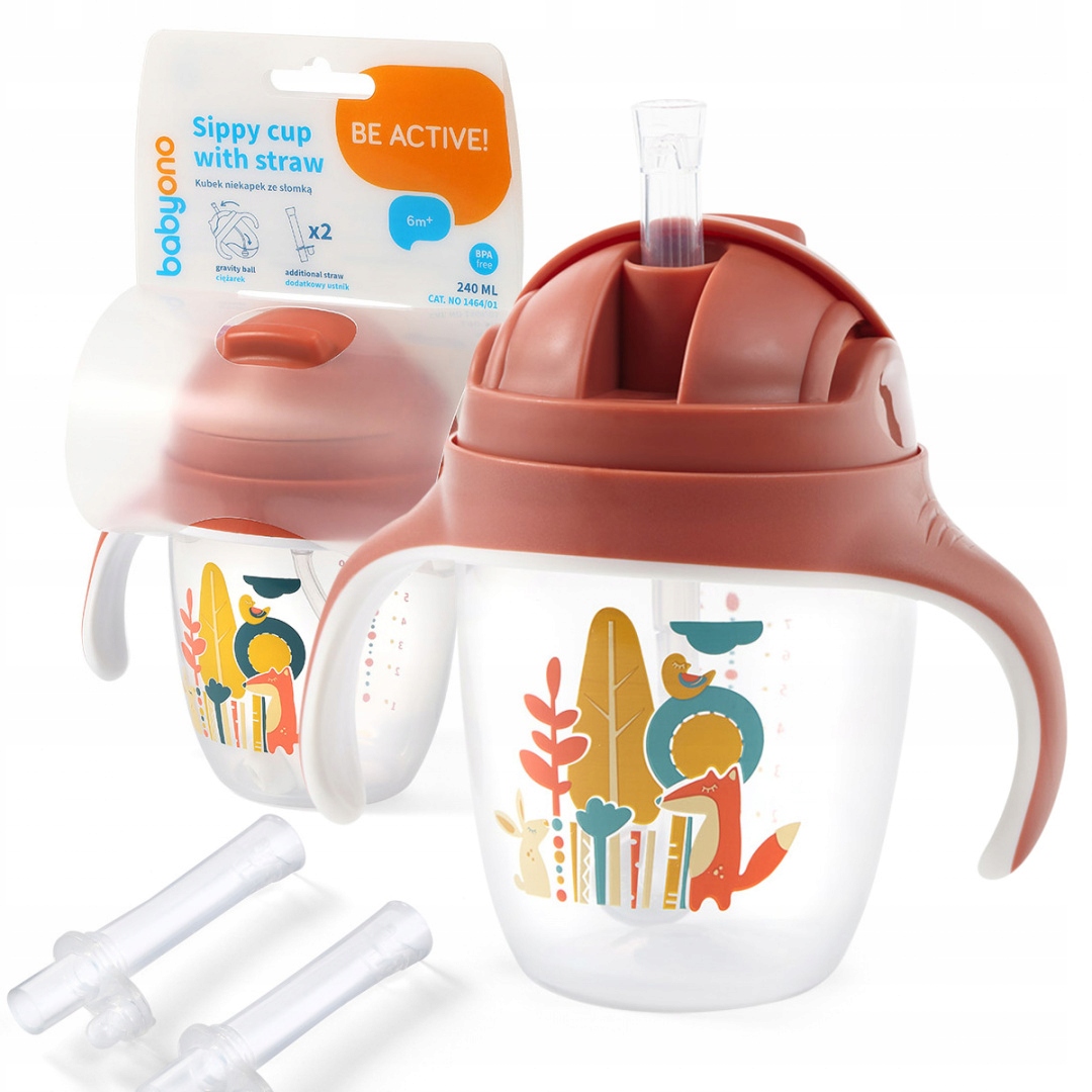 

BabyOno Kubek Niekapek Z Obciążoną Słomką 240 ml