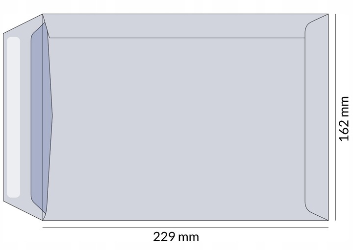 Koperty samoklejaca BIAŁE C5 HK z paskiem 162x229 Marka NC Koperty