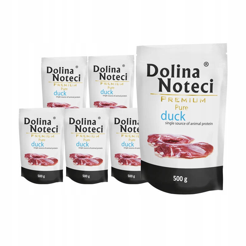 Mokra karma dla psa alergika Dolina Noteci Premium Pure kaczka 10 x 500 g