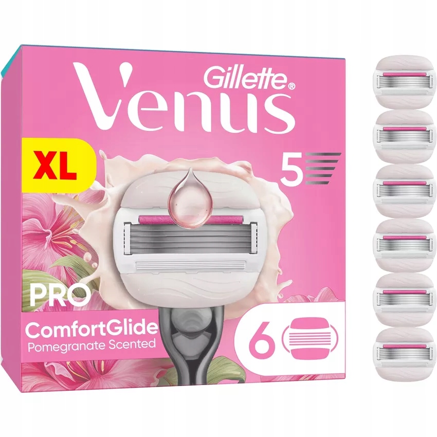 Náplně Do Gillette Venus Pro Comfordglide, Vůně Granátového Jablka, 6 Ks