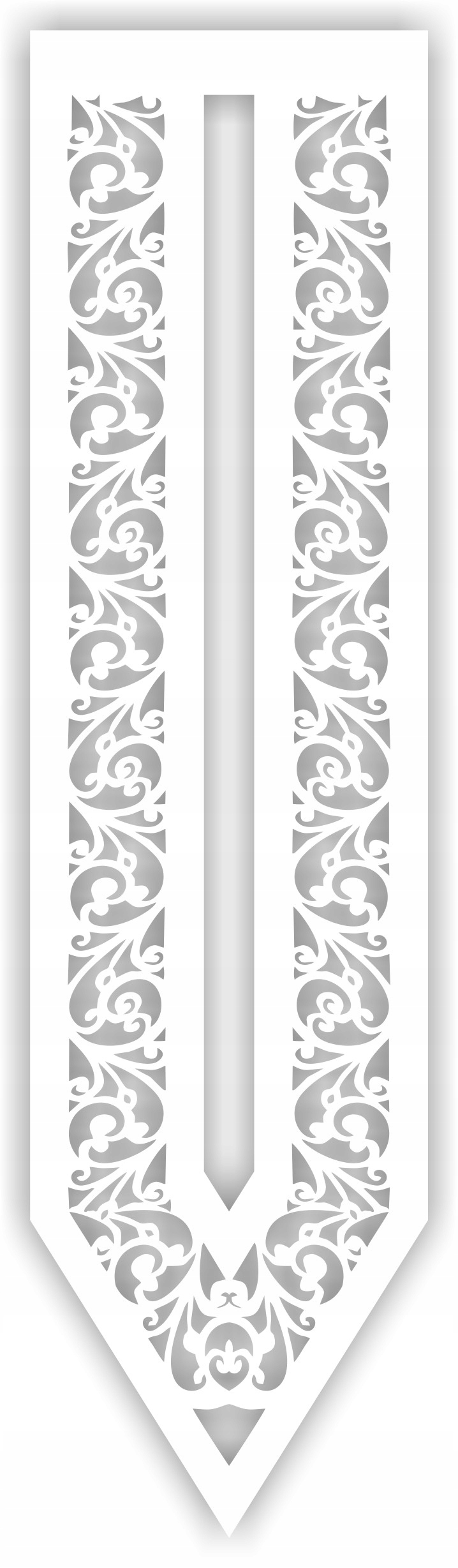 Ažurový vzor na záclony PiroT7657pi Tloušťka 1,5 mm Prémiová kvalita Bílá 65x260 cm