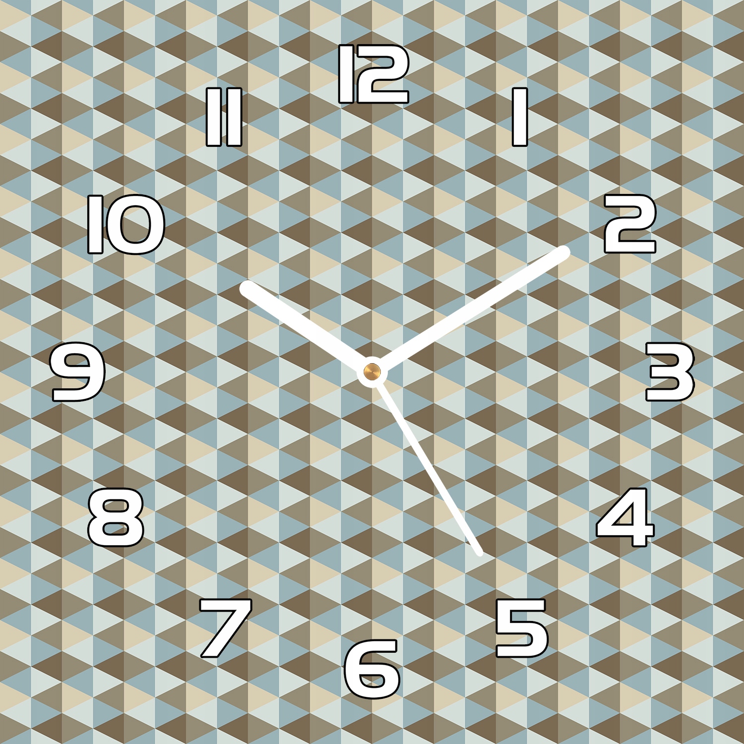 

Zegar szklany Abstrakcyjna iluzja optyczna 30x30cm