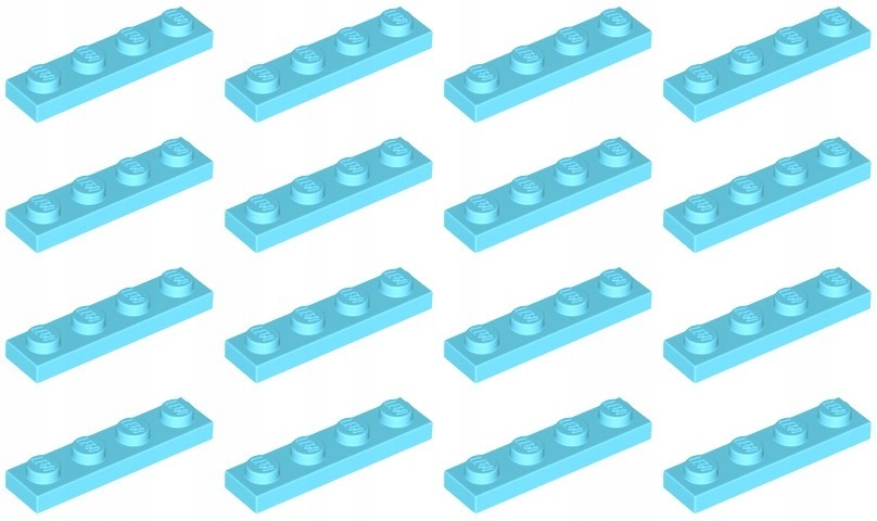 

Lego 3710 Płytka 1x4 lazurowa śr. (10g) 16 szt.