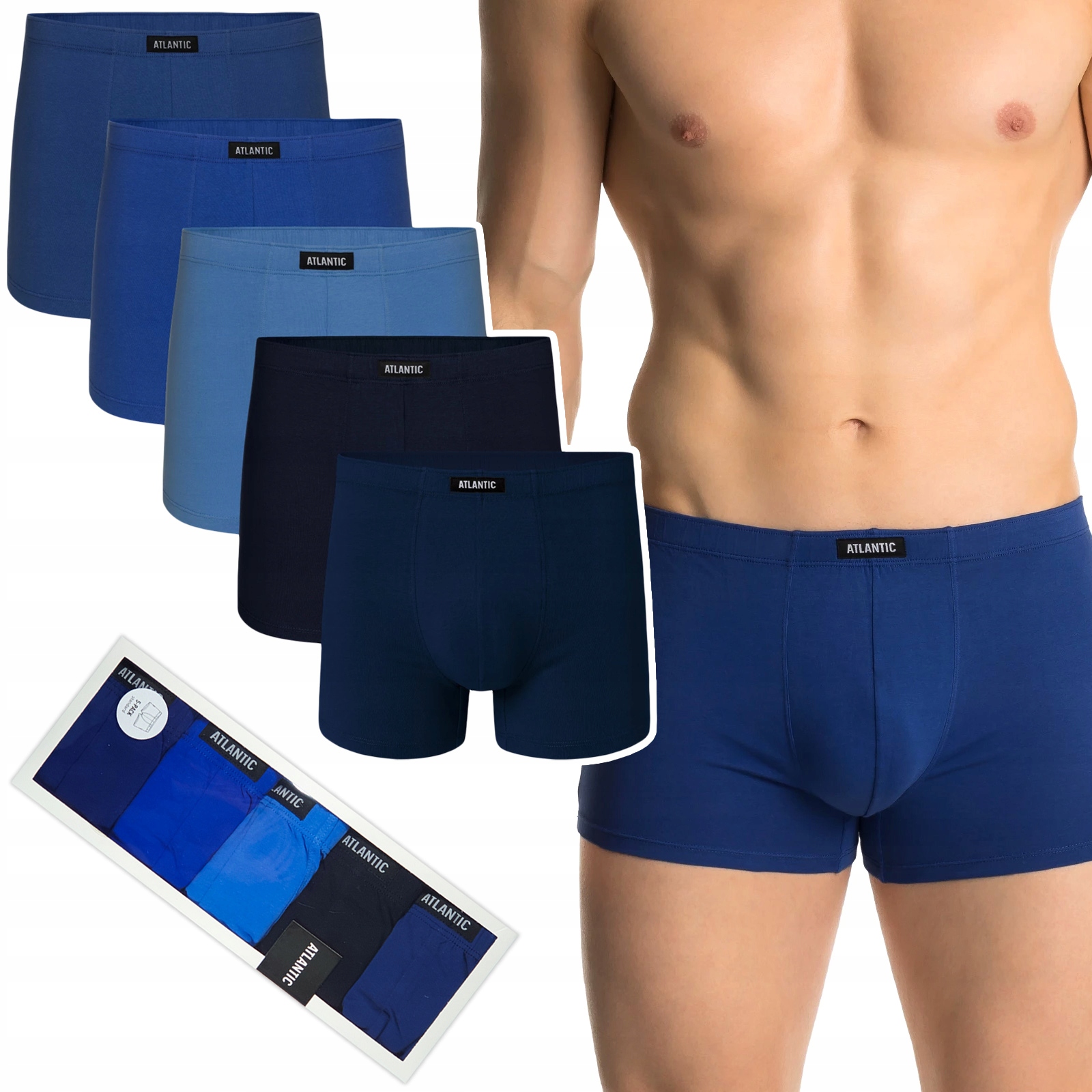 

Atlantic 5SMH-02 bokserki męskie szorty 5-PAK XL