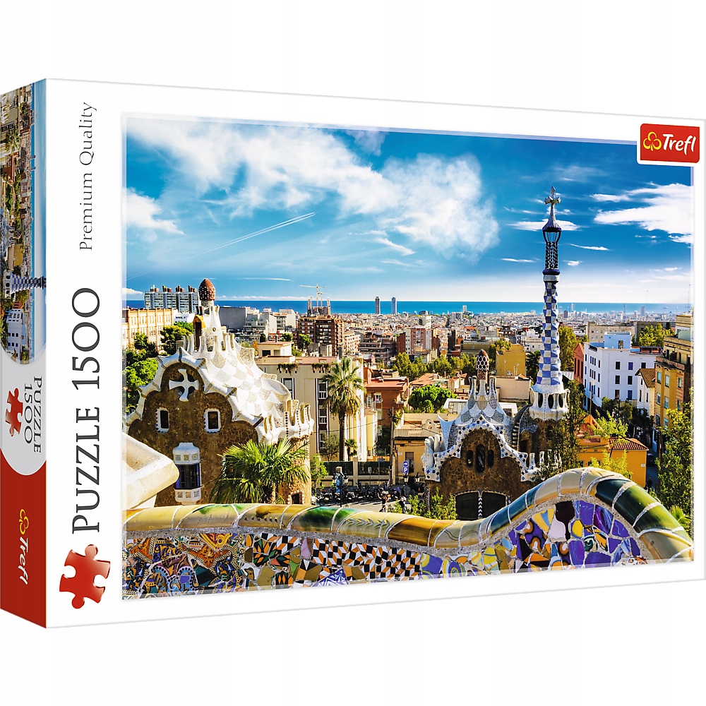 PUZZLE ŁAWKA PARK GUELL BARCELONA 1500 EL TREFL EAN (GTIN) 5900511261479