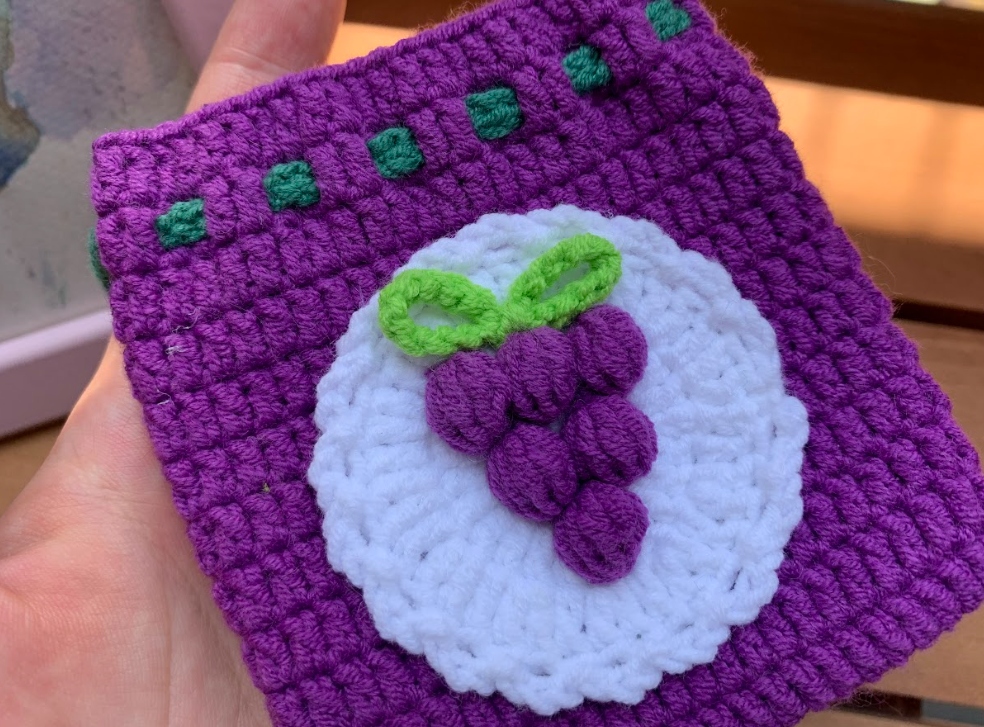 Portmonetka woreczek winogrona Materiał dominujący bawełna