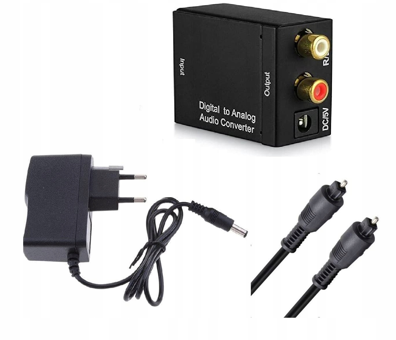 KONWERTER SPDIF TOSLINK COAXIAL do 2x RCA Cinch US