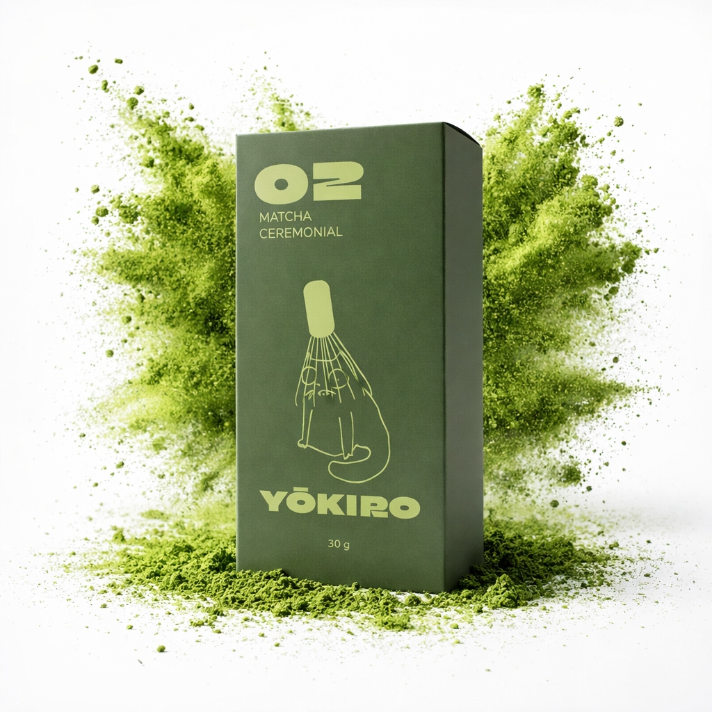 Yokiro Matcha Ceremoniální 02 30g japonská zelená matcha v prášku premium