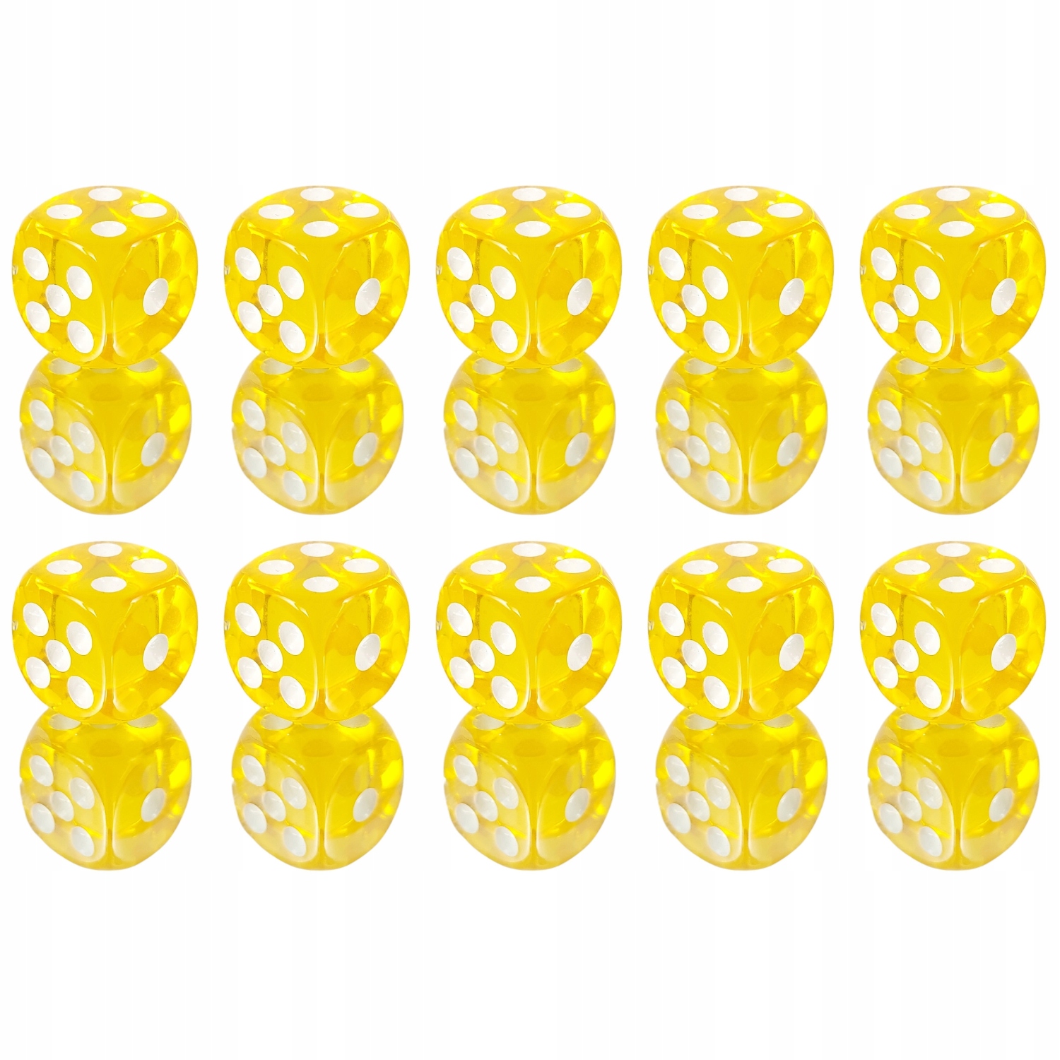 ZESTAW 10 KOSTEK K6 RPG MAGICZNY PROMIEŃ KOŚĆ SZEŚCIOŚCIENNA 1,6 CM