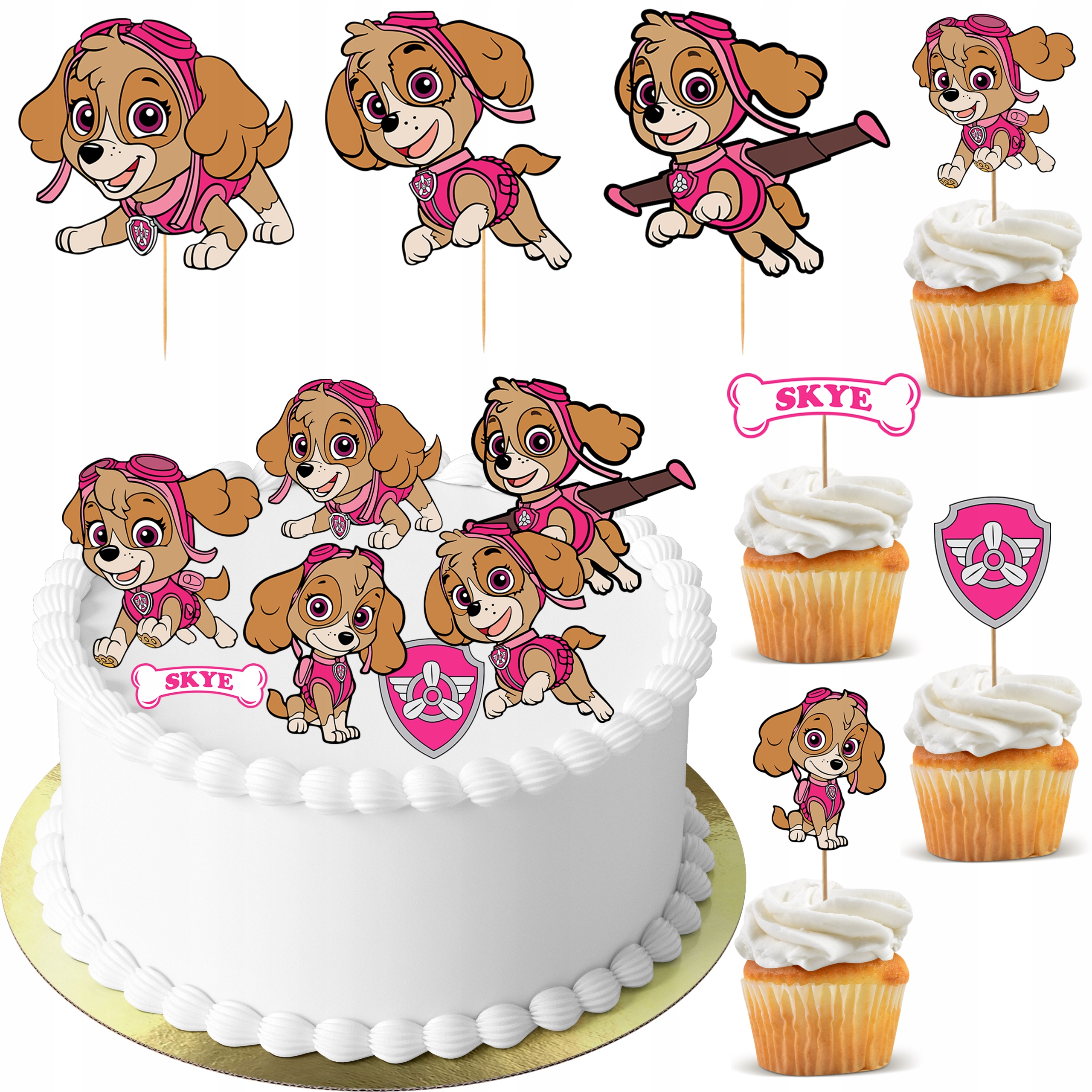 TOPPER PSI PATROL SKY NA TORT BABECZKI POSTACI 7 sztuk