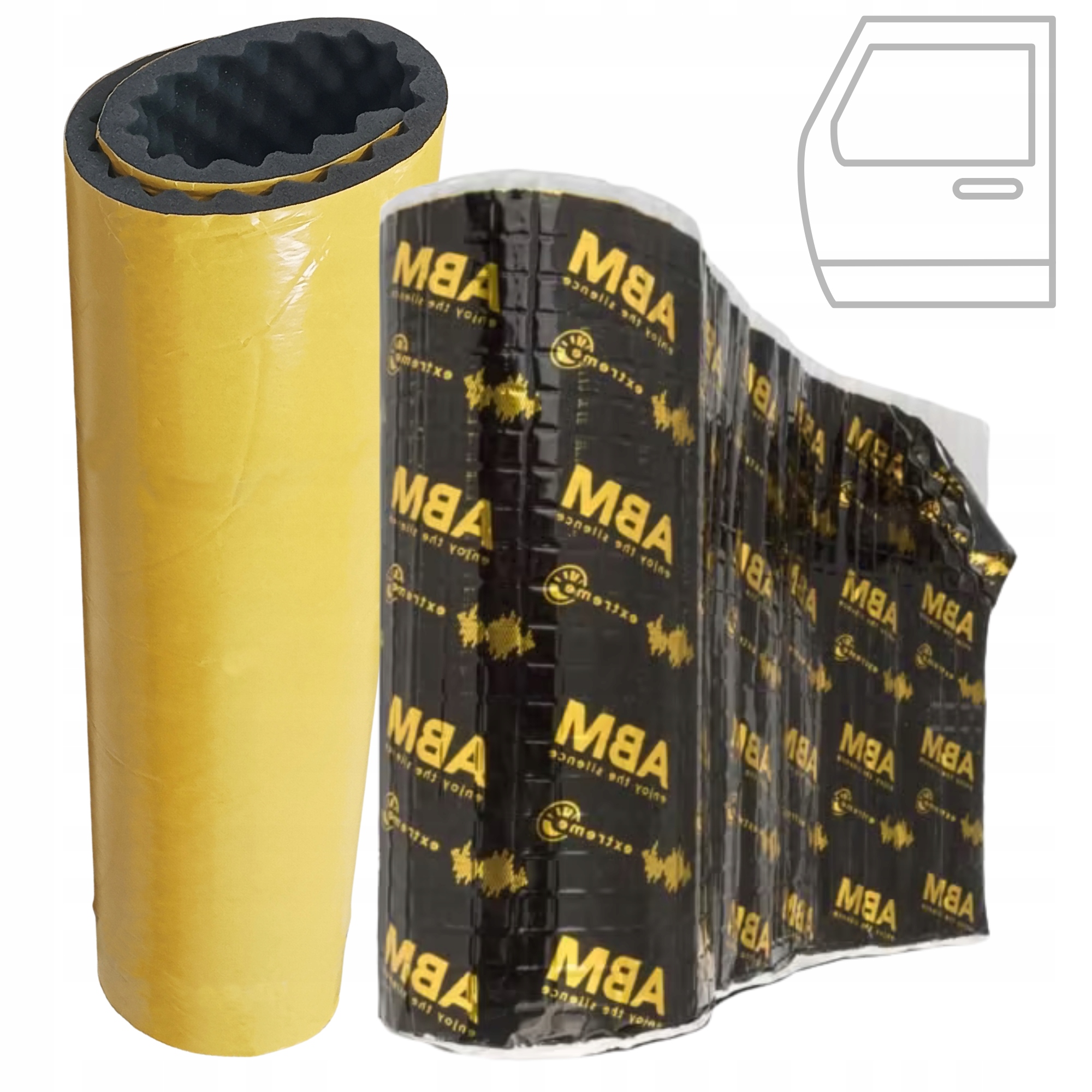 Sada pro odhlučnění dveří auta Premium Butylová podložka Pěna Fala