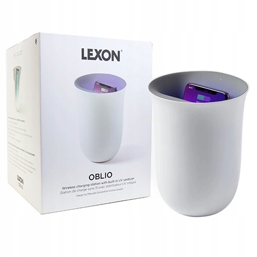 Bezdrátová Indukční Nabíječka Lexon 2v1 Oblio Dezinfektor Uv Qi 10W