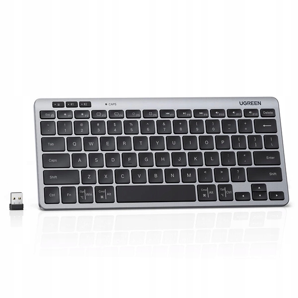 Vícerežimová bezdrátová klávesnice Ugreen K551, Bluetooth 5.3, šedá