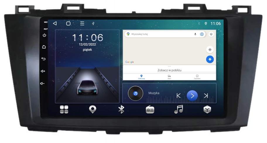Rádio Gps Android Bt Mazda 5 2011-2015 64GB Sim