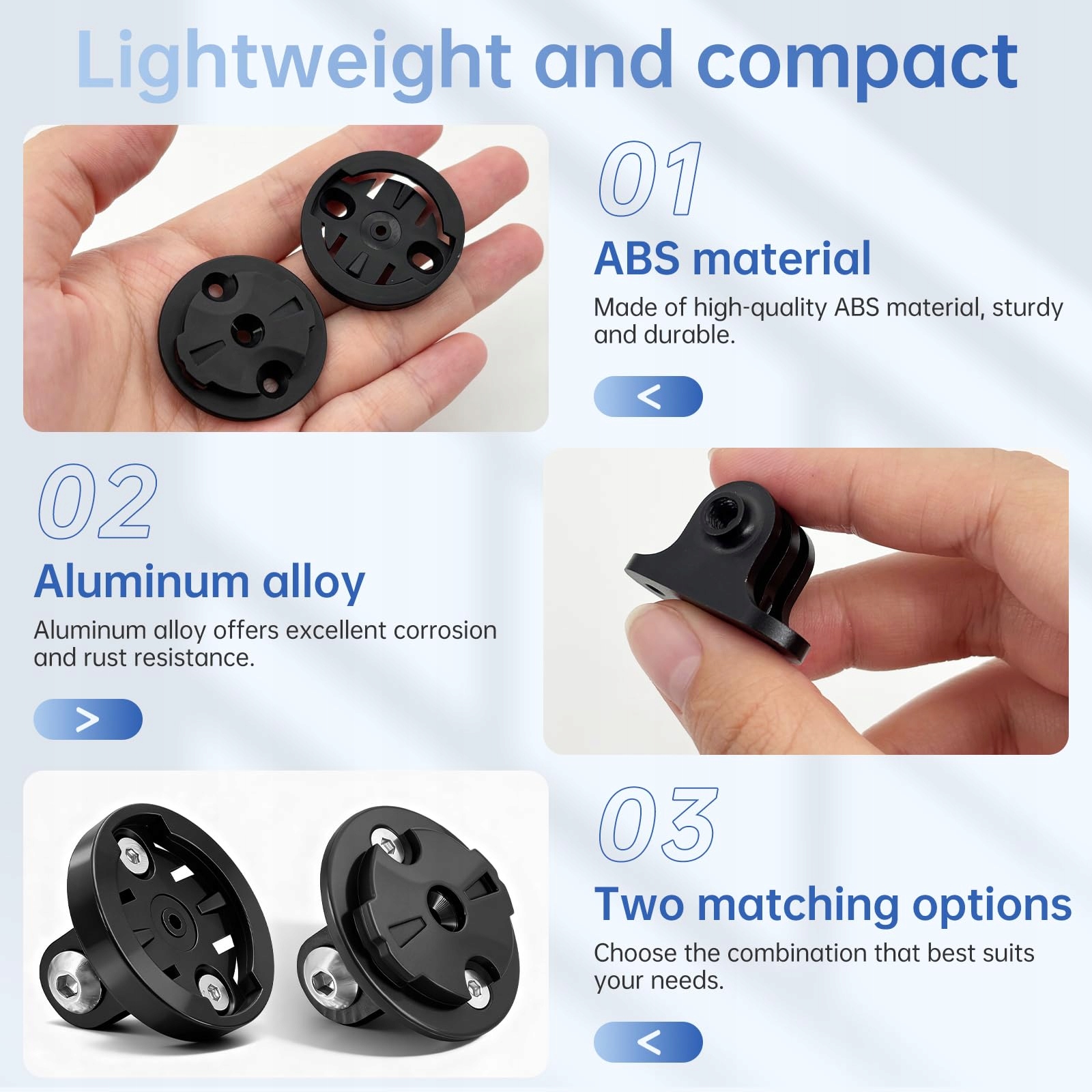 Uchwyt Rowerowy Do Garmin GoPro Adapter Licznika Kamery Lampki KALEXION — miniatura 3