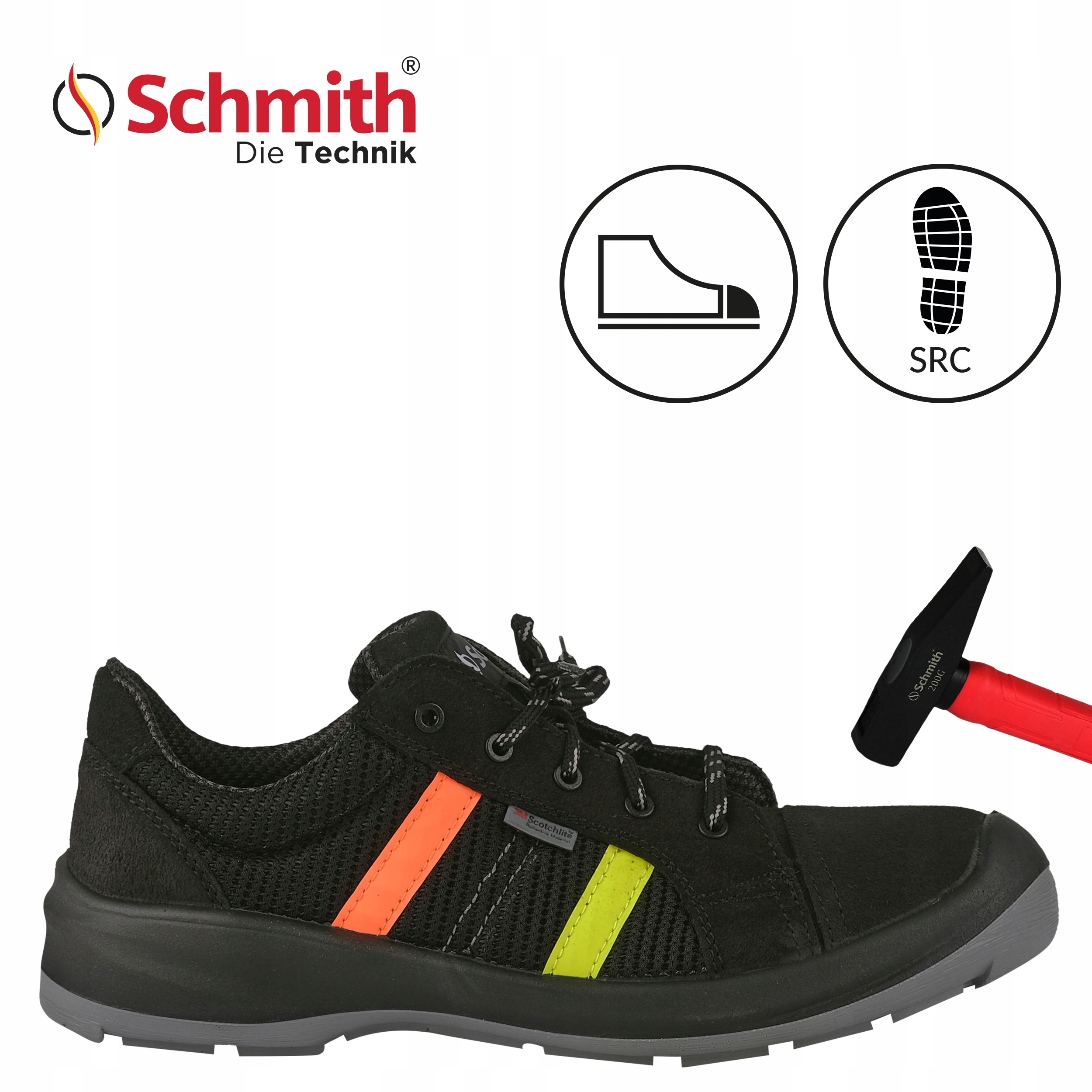 Buty półbuty robocze lekkie ochronne Schmith Activ z podnoskiem 44