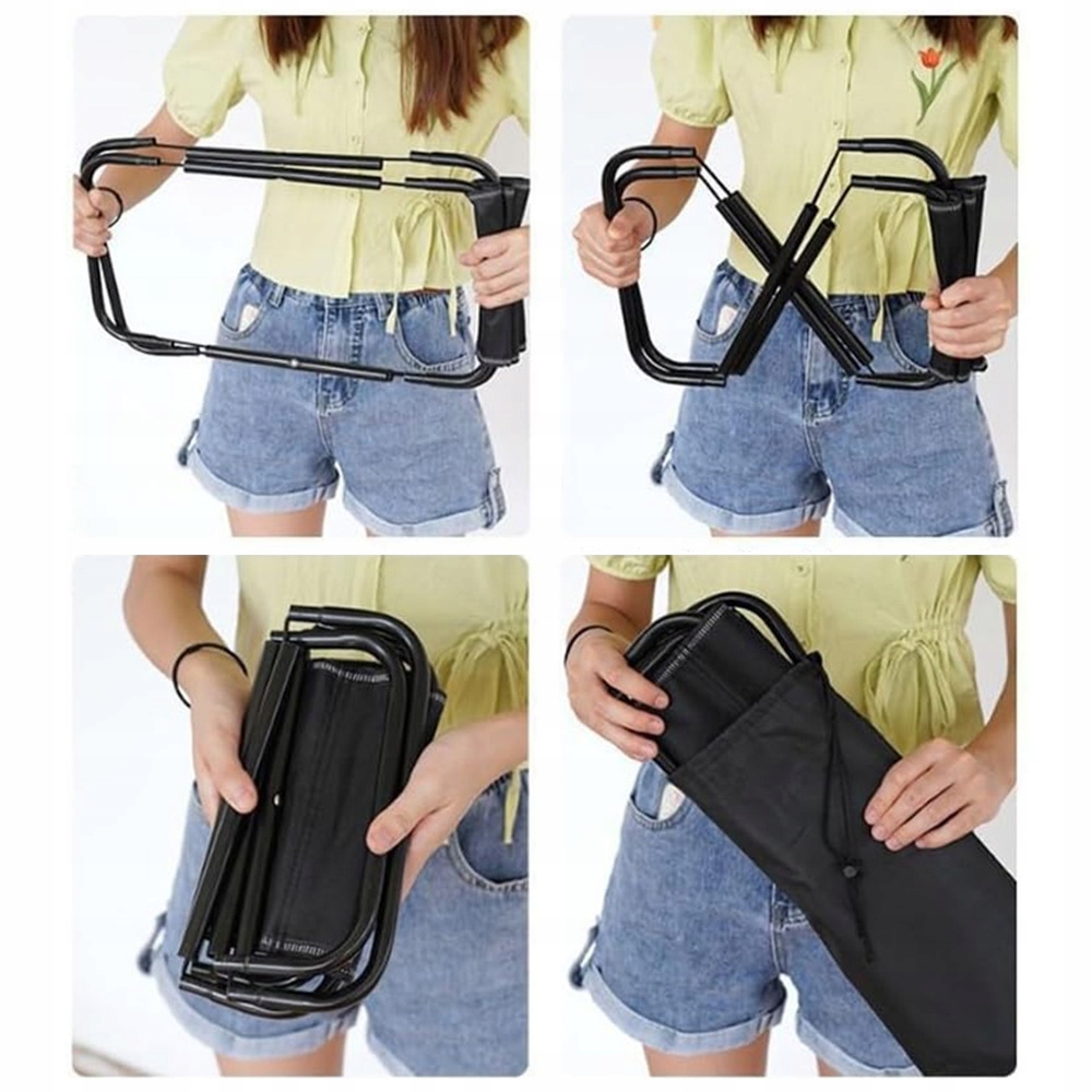 SKŁADANY STOŁEK KEMPINGOWY, LEKKI, MAŁY, PRZENOŚNY, Z TORBĄ TRANSPORTOWĄ Rodzaj inny