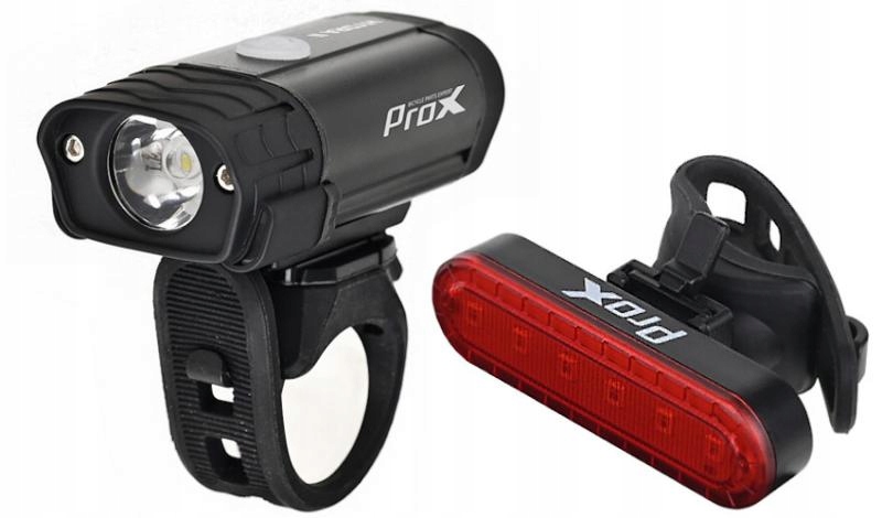 Zestaw Lamp Rowerowych Prox Hydra II Set Przód Tył 400Lm Aku Usb-c 5 Trybów