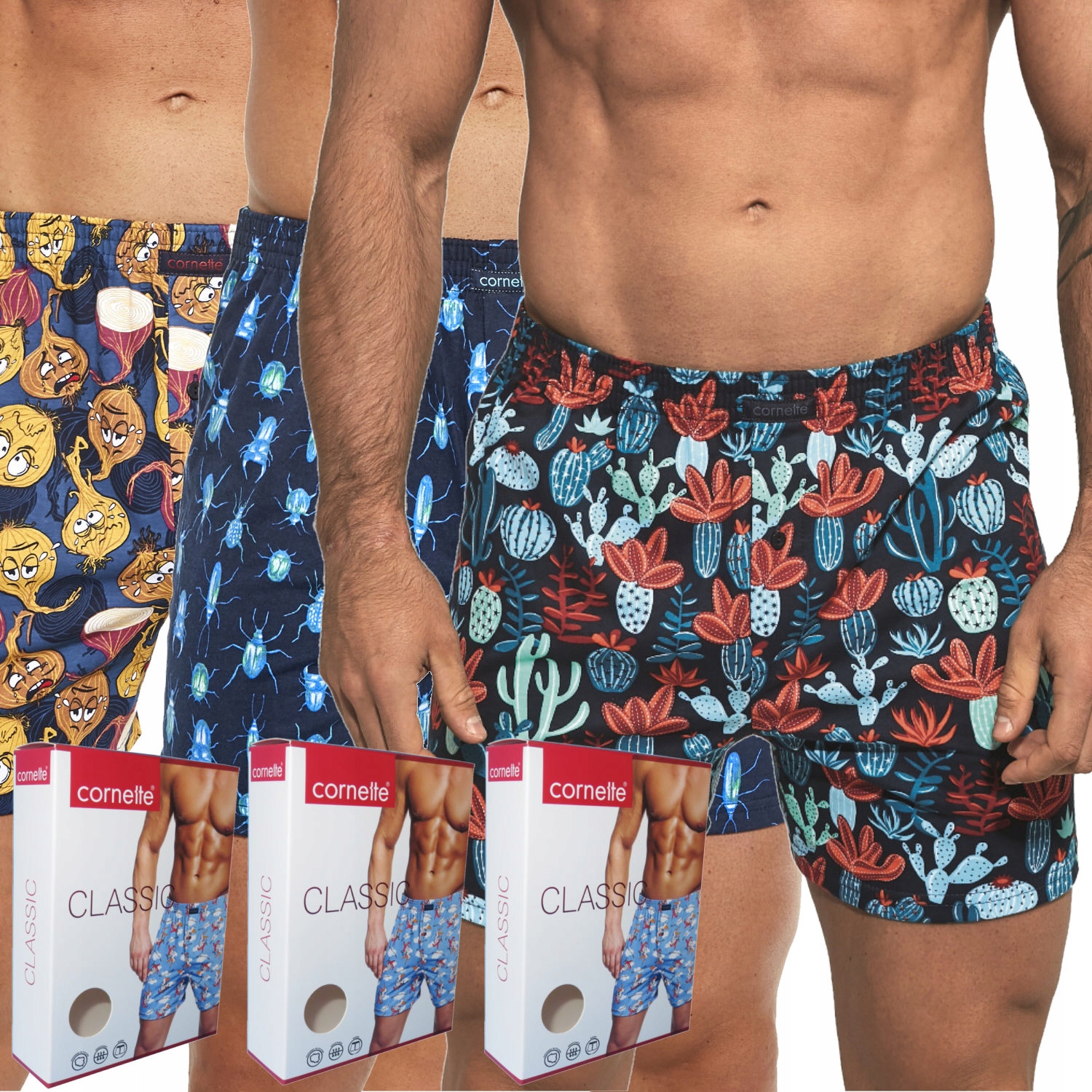 

Cornette bokserki Classic luźne szorty 3 pak 3 szt