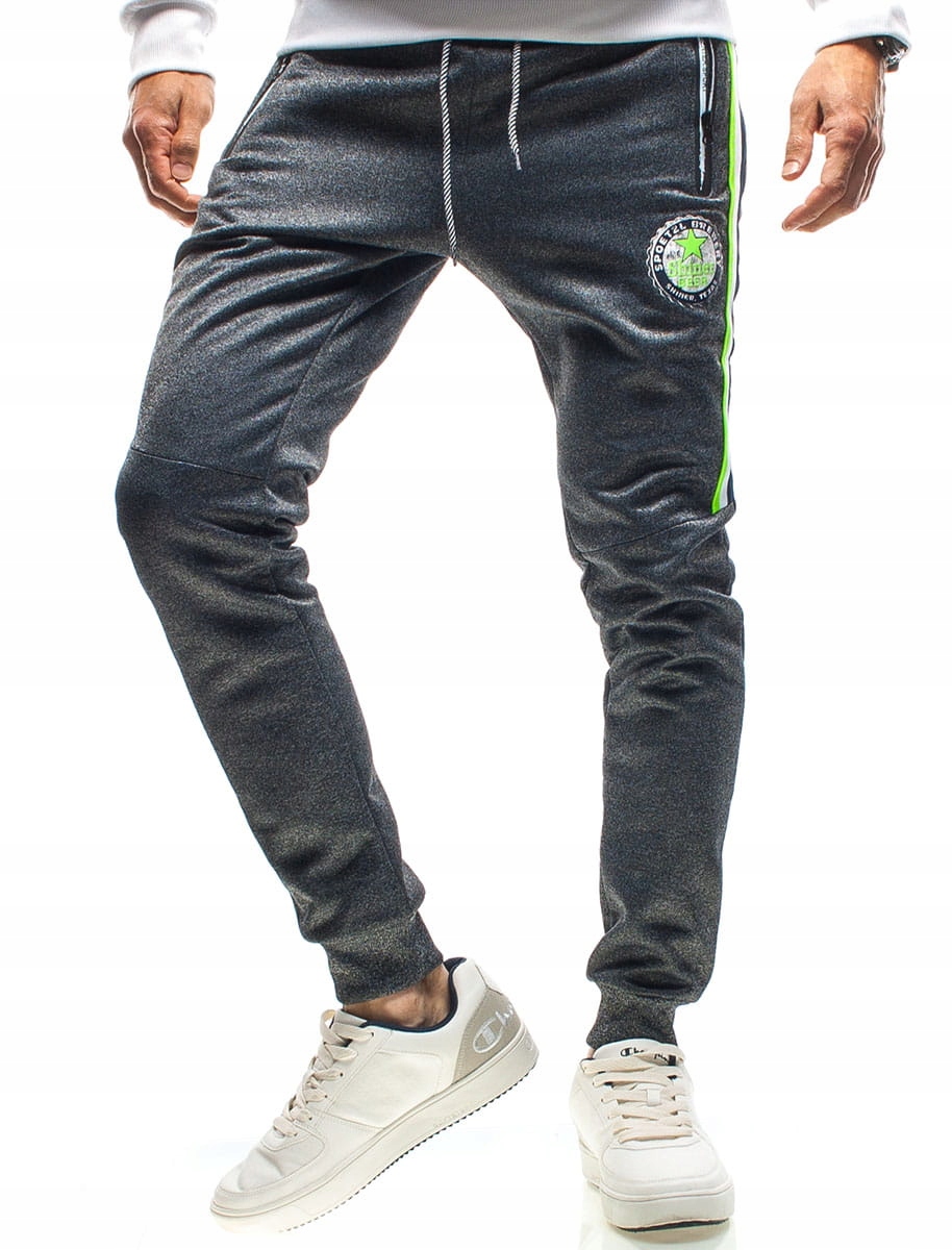 

L Spodnie Dresowe Na Ściągaczu