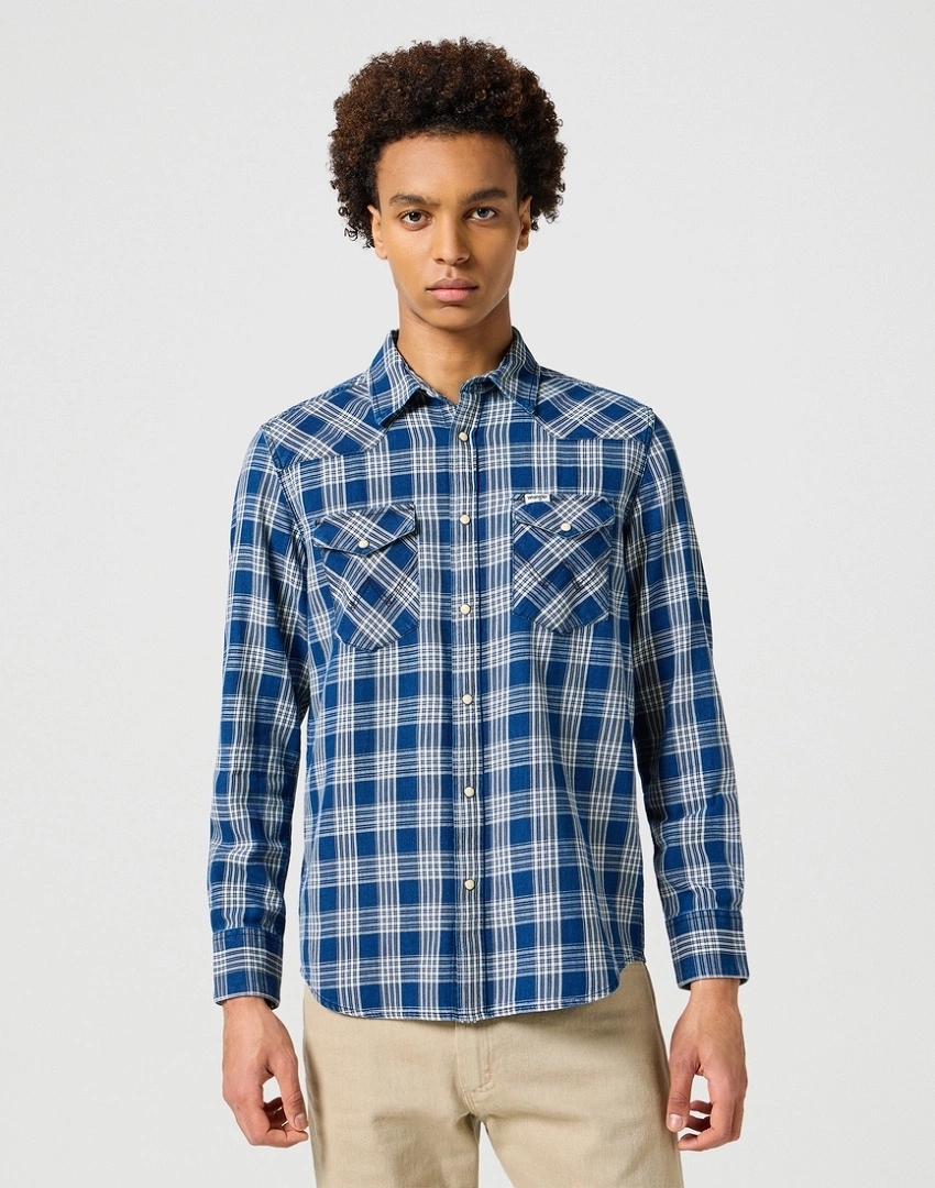 Pánská košile Wrangler Western Shirt Dark Stone 112357192 M