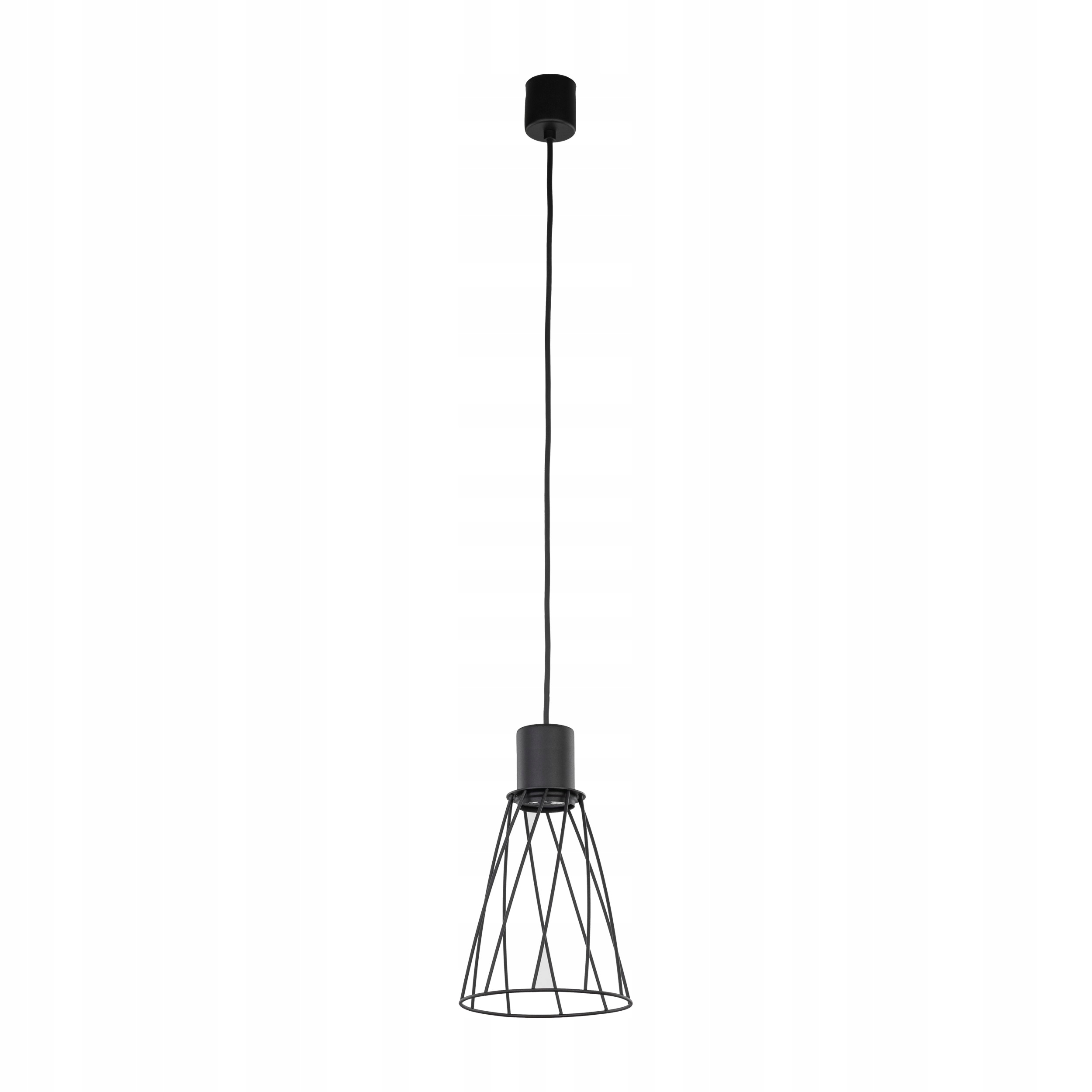 Závěsná lampa Tk Lighting Modesto, černé drátěné stínítko