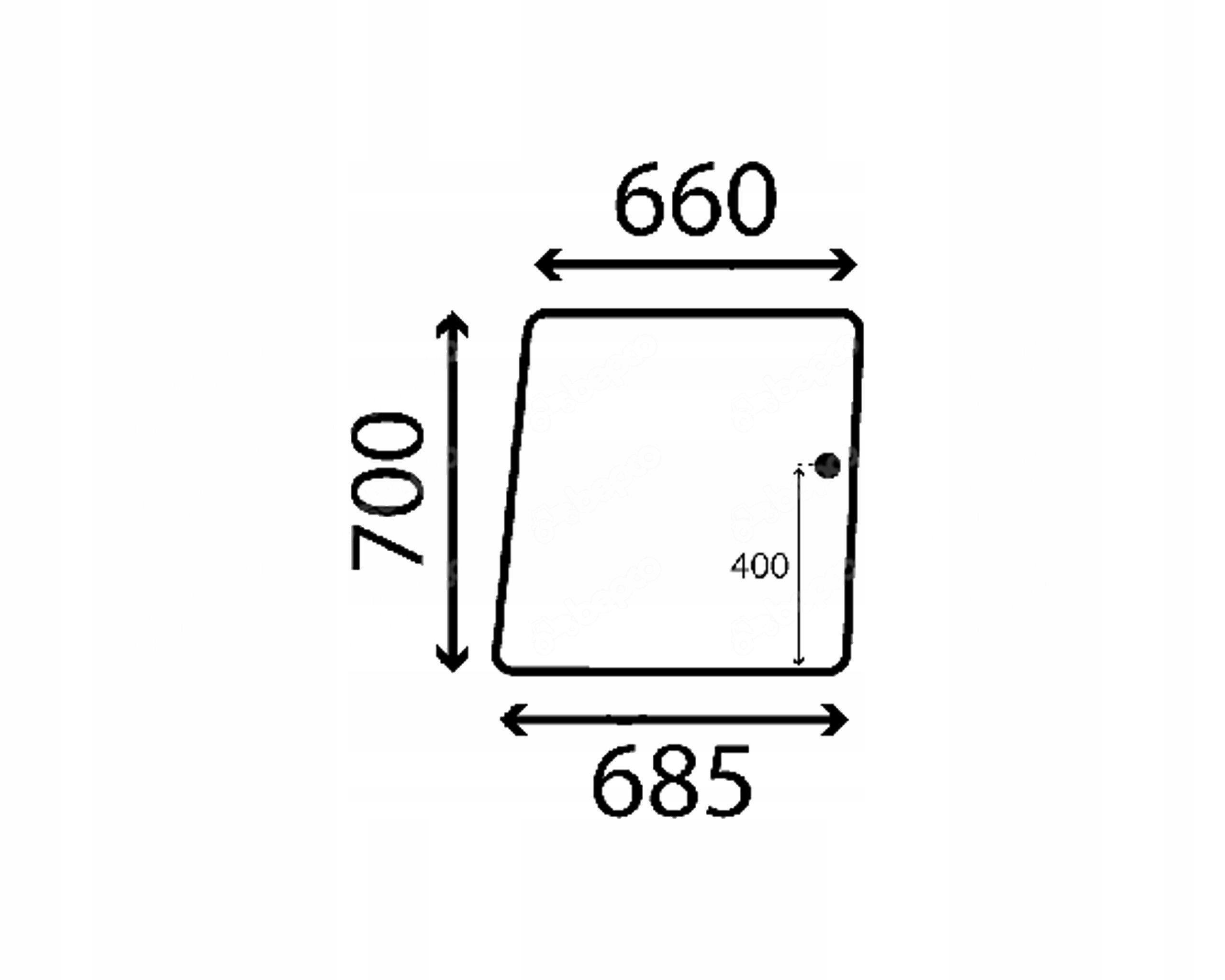 čelní sklo pro traktoru Deutz-Fahr boční 04354125