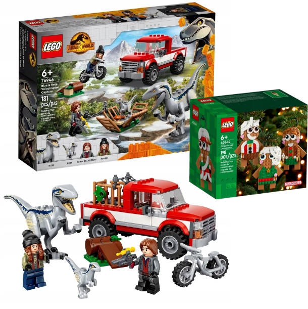 Lego Jurský svět: Zajetí Velociraptora Dárek Blue and Beta 76946