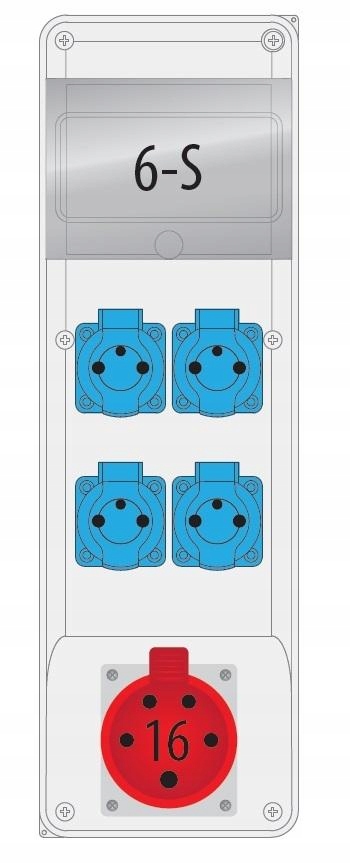 Rozvaděč R-box Slim 1x16A/5P 4x230V 6S B.SLIM-6S-28