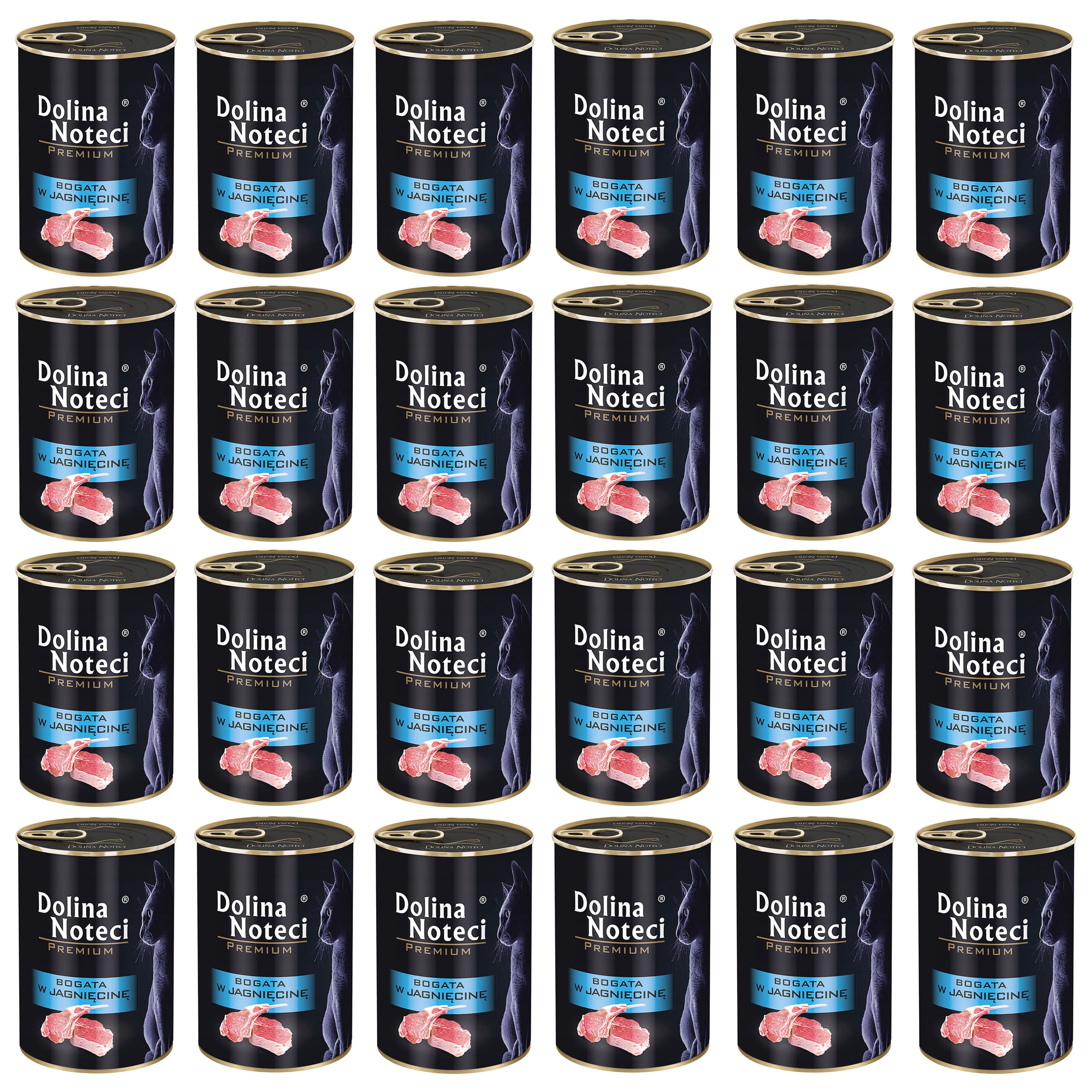 Dolina Noteci Premium Krmivo mokré pro kočky Jehněčí 24 x 400 g bez obilovin