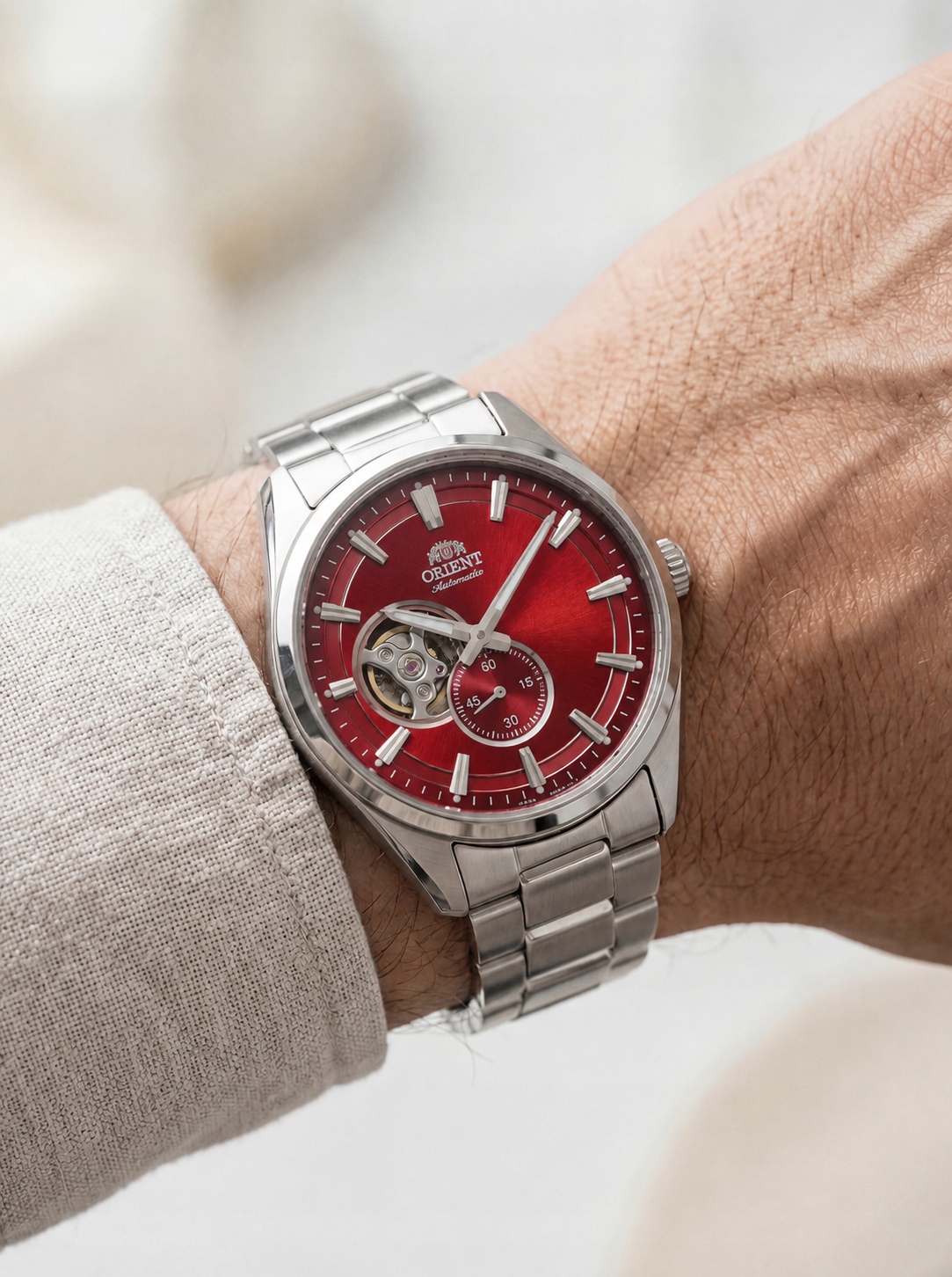 Orient Classic Small Second Open-heart RA-AR0010R10B