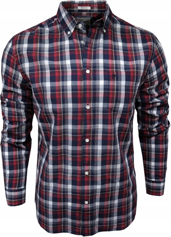 WRANGLER KOSZULA REGULAR FIT kratka mood indigo M