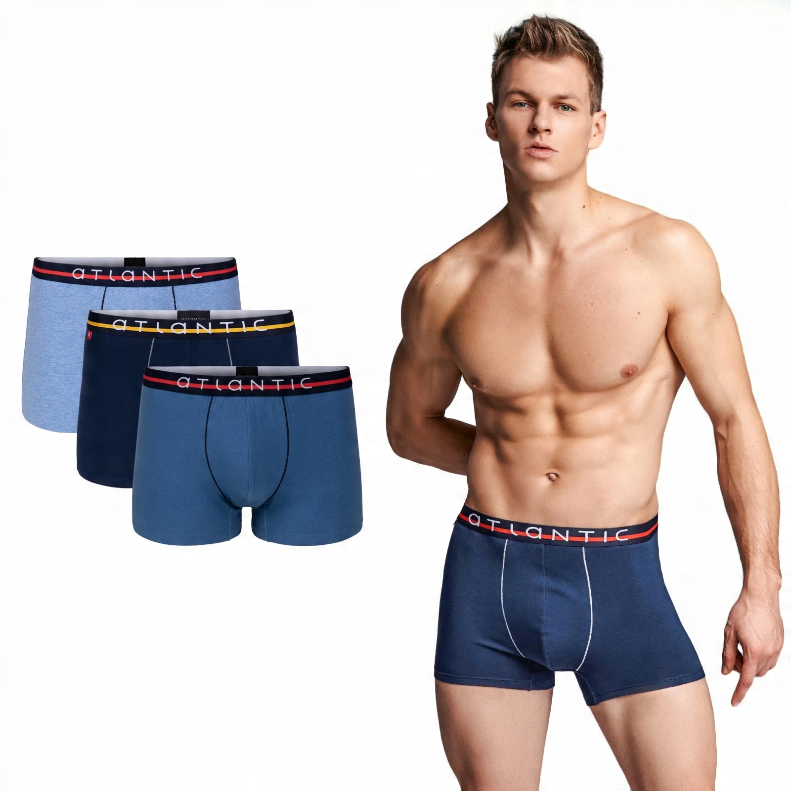 

Bokserki męskie 3-pak Atlantic 3MH-004 - XXL