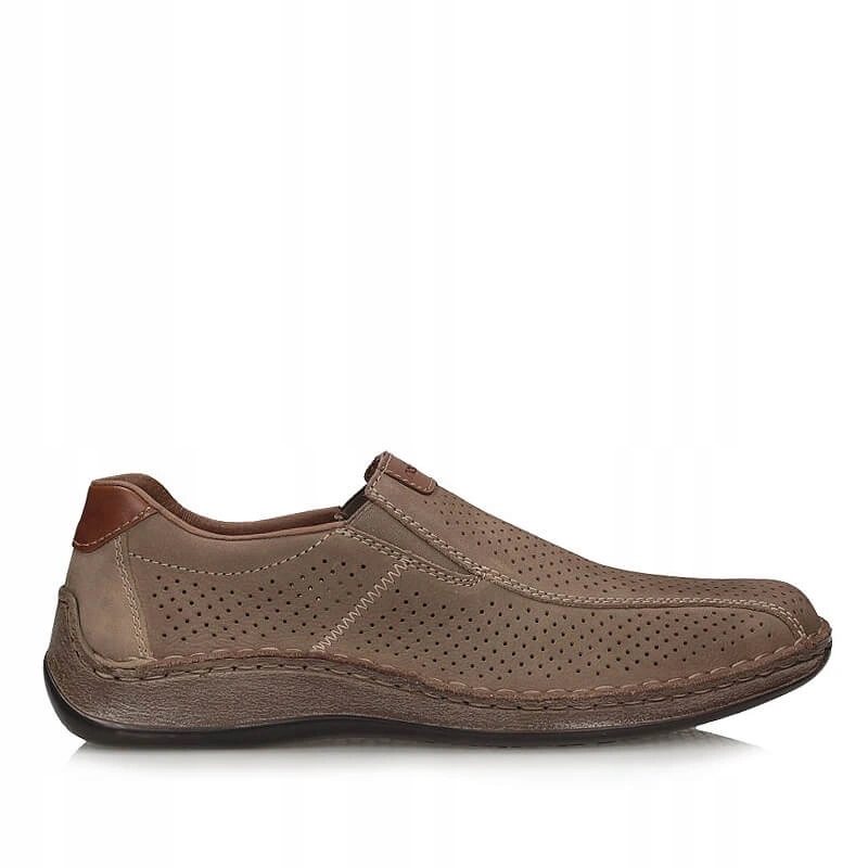 Pánské polobotky Rieker 05272-64 hnědé, děrované, nazouvací