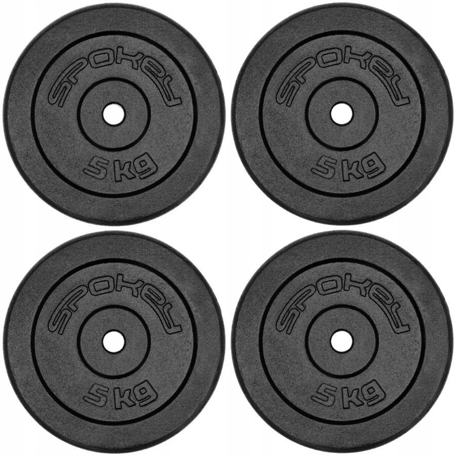 Sada litinových zátěžových talířů na činku pro silové cvičení 4x5 kg