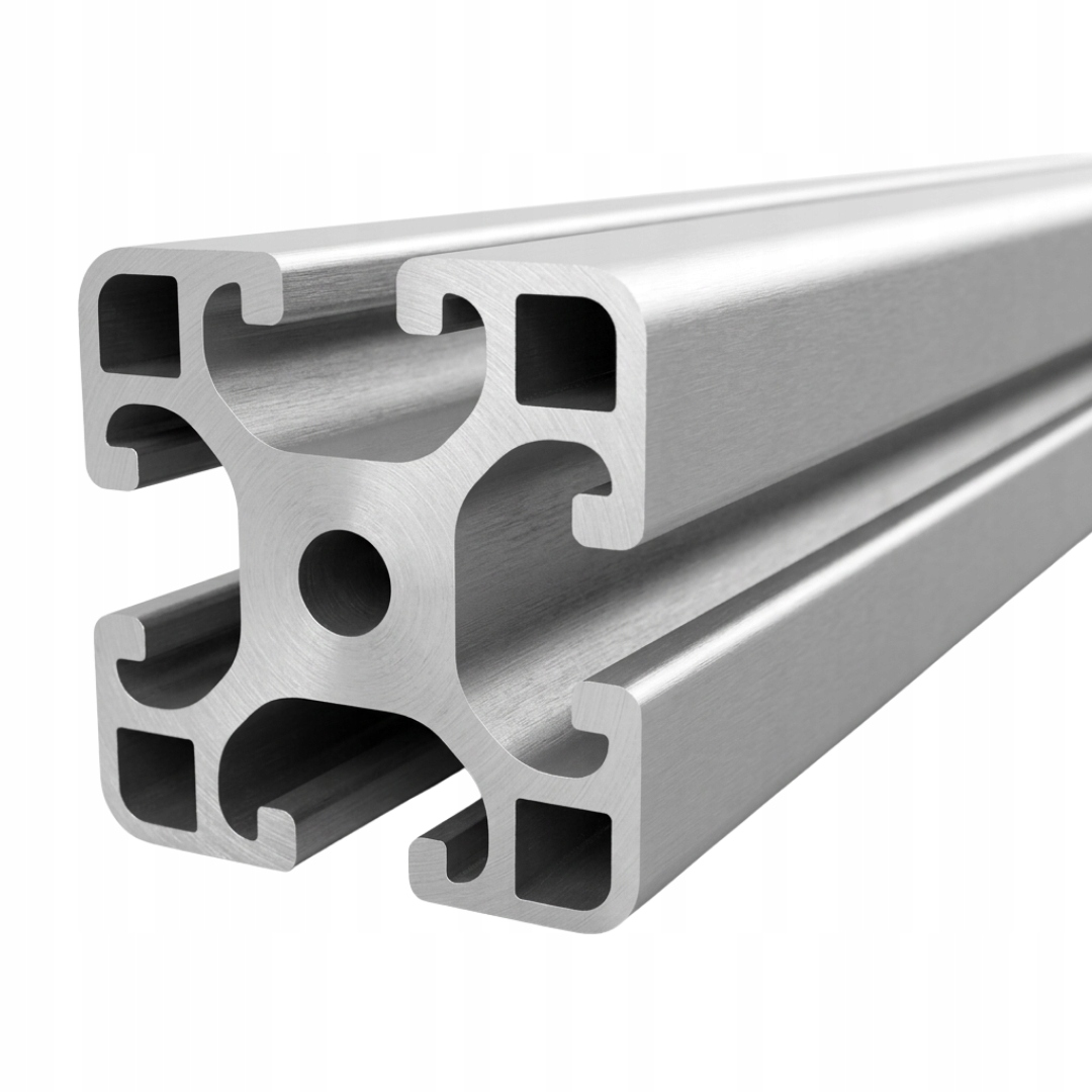 Profil Aluminiowy Konstrukcyjny Rowek T8 Fi 6.8 Srebrny 40x40x1400mm