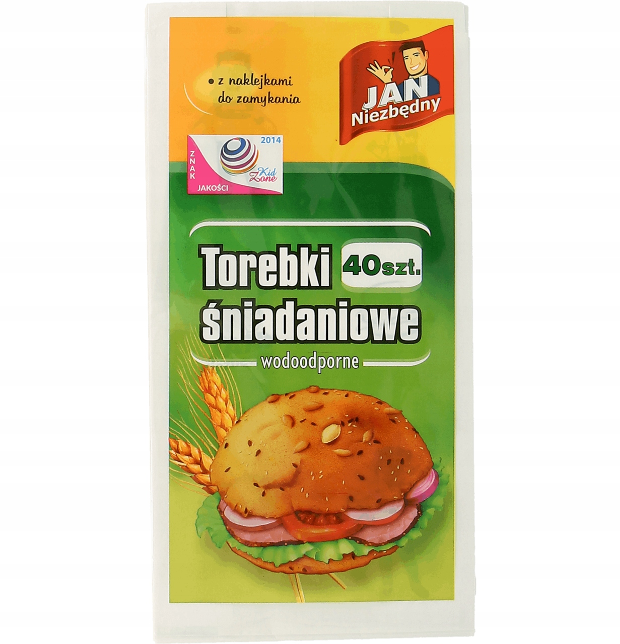 

Torebki śniadaniowe wodoodporne Jan Niezbędny 40sz
