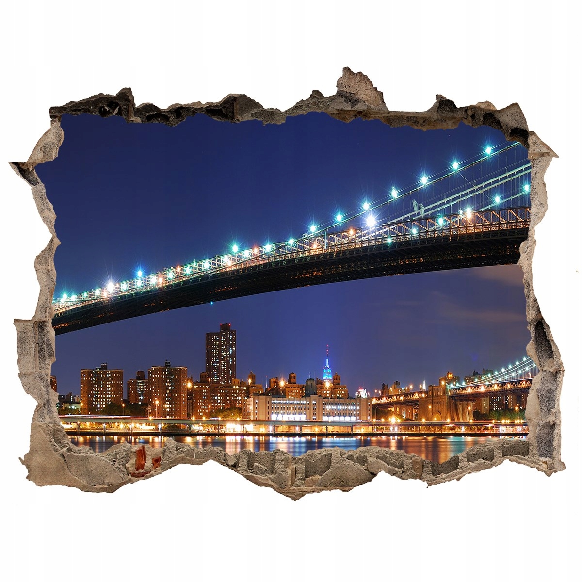 

Fototapeta dziura na ścianę 3d Manhattan Nowy Jork