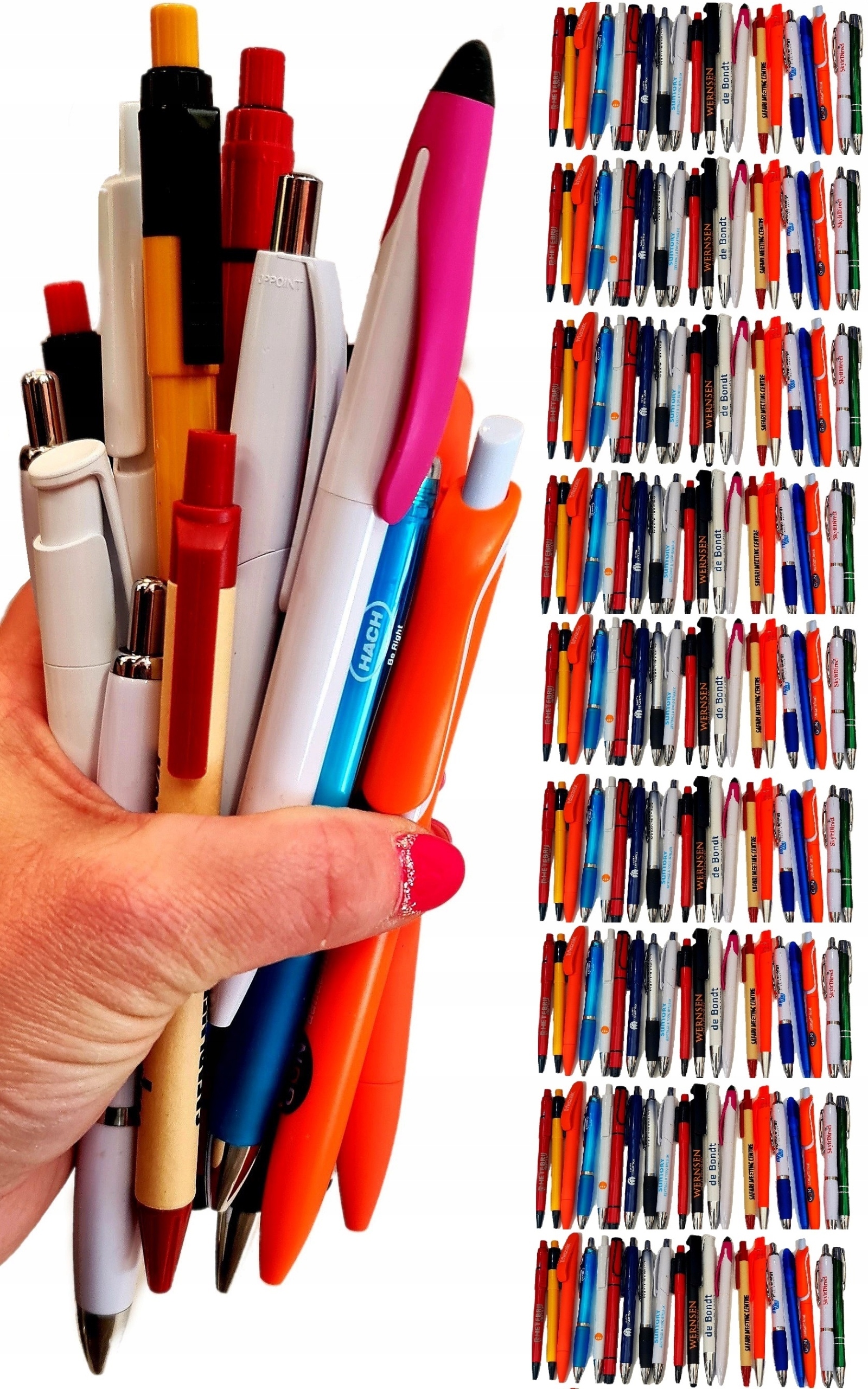 Długopisy Automatyczne Z Wkładem Duży Zestaw 200 szt