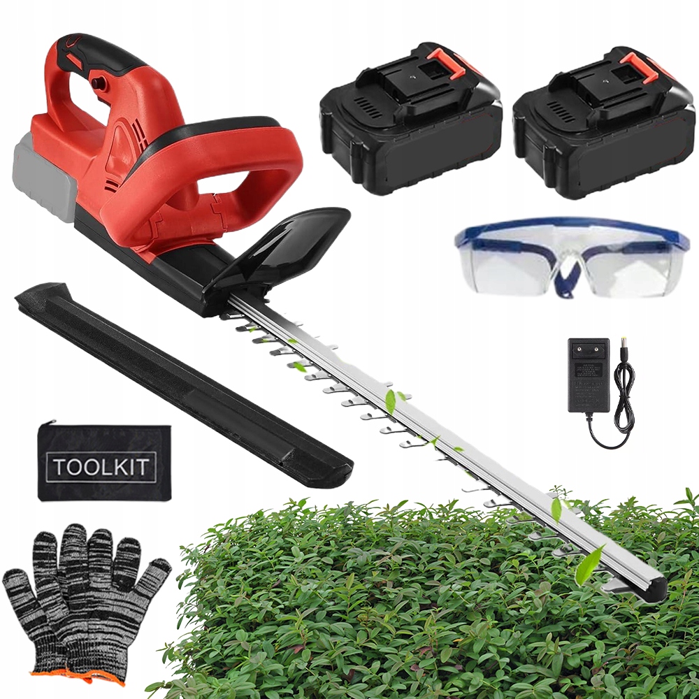 Akumulátorové Nůžky Na Živý Plot Trávy Zahradní nůžky Větví Set 52 CM 2XAKU