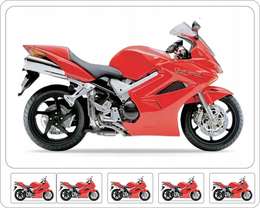 Samolepky Juula Na Motocykl Pro Honda Vfr 800 V-tec 2002-2003 Červené R157
