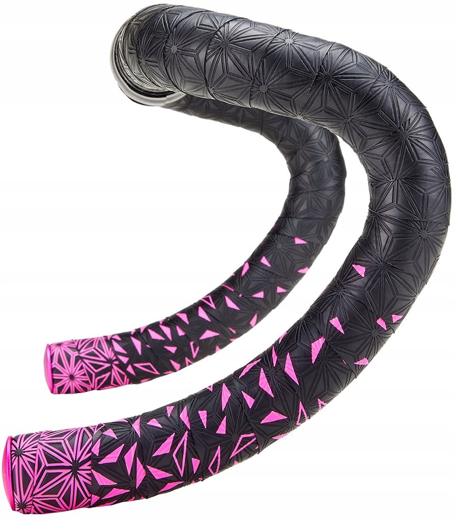 Omotávka na řidítka Supacaz Sticky Kush Star Fade Neon Pink Koncovky řidítek Ano