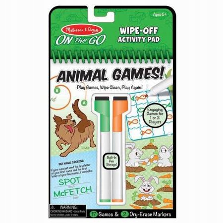 Melissa and Doug Zestaw Zmywalnych Gier Animal Gra Wielorazowa
