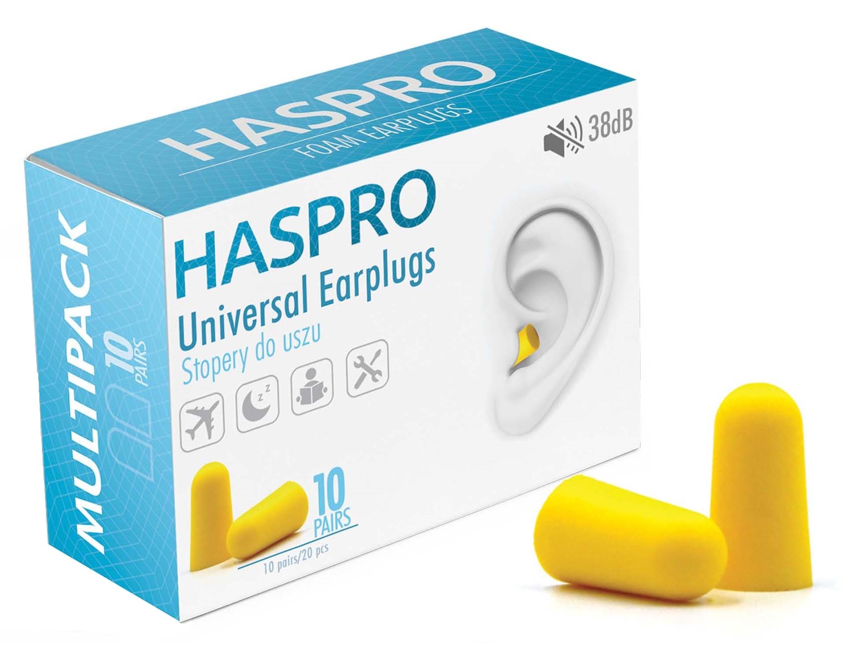 

Zatyczki Do Uszu Stopery Haspro Uniwersalne 10 par