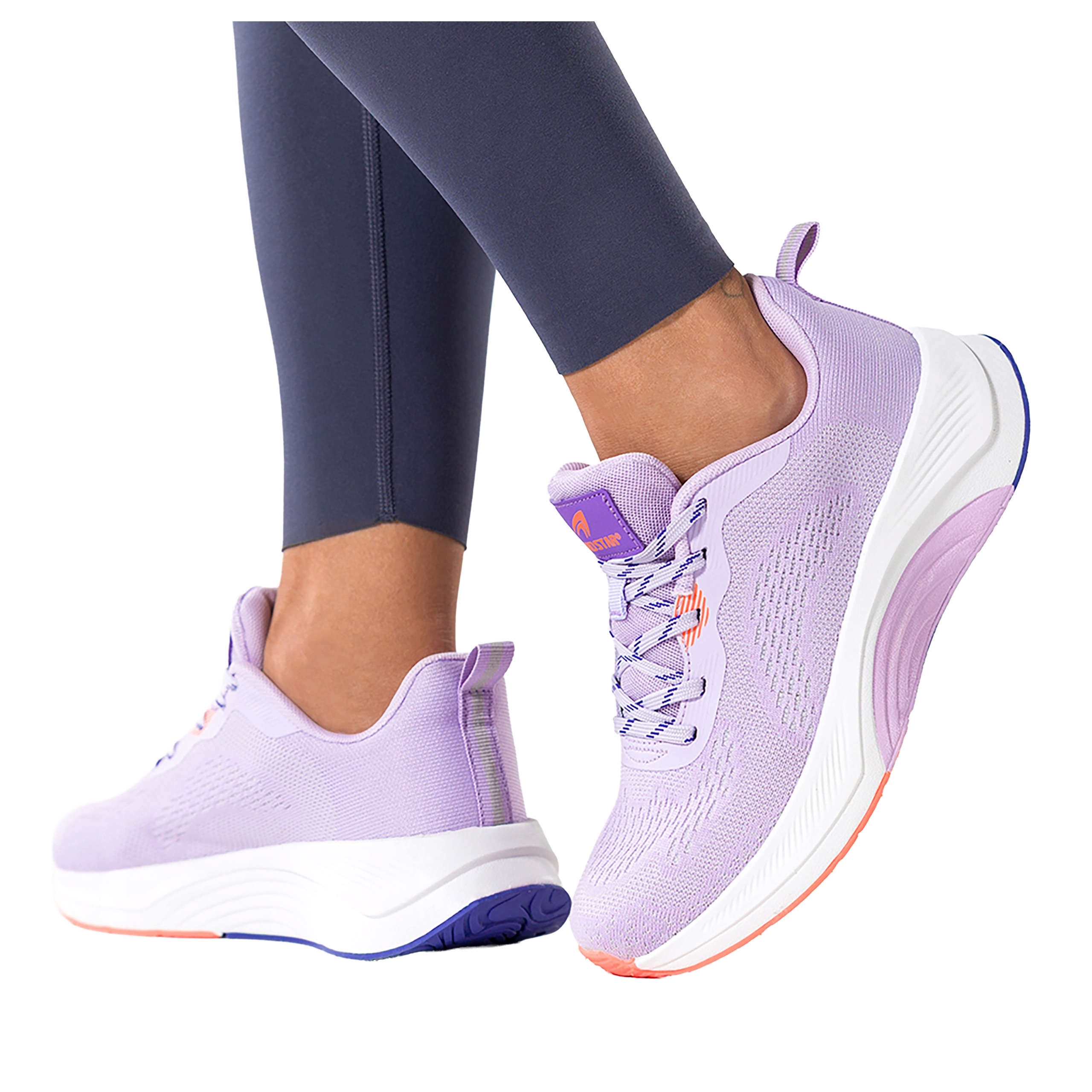 Světle fialové dámské šněrovací tenisky na fitness, lehké, sportovní, velikost 39