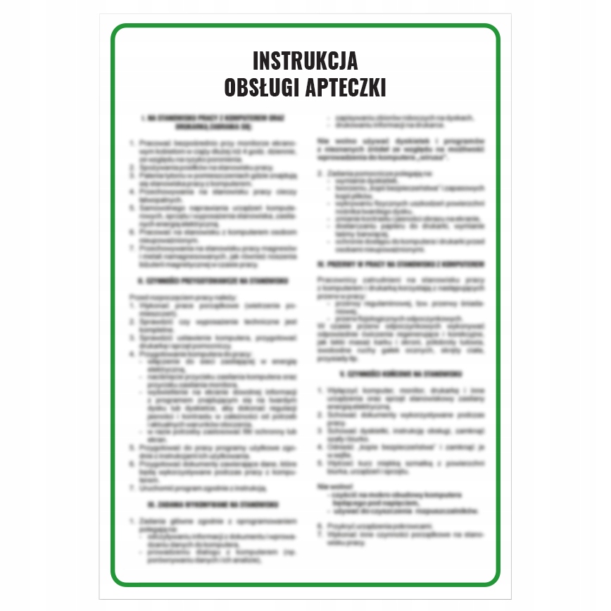 

Instrukcja Przy Obsłudze Apteczki Pierwszej Pomocy