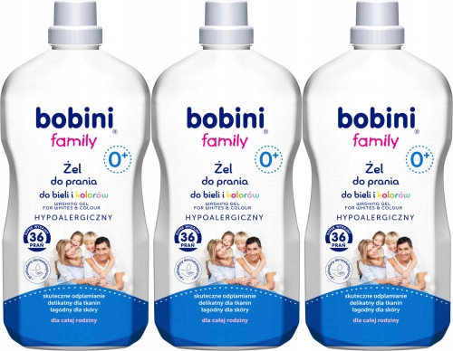 Levně Bobini Family Gel na praní na bílé barvy 3ks