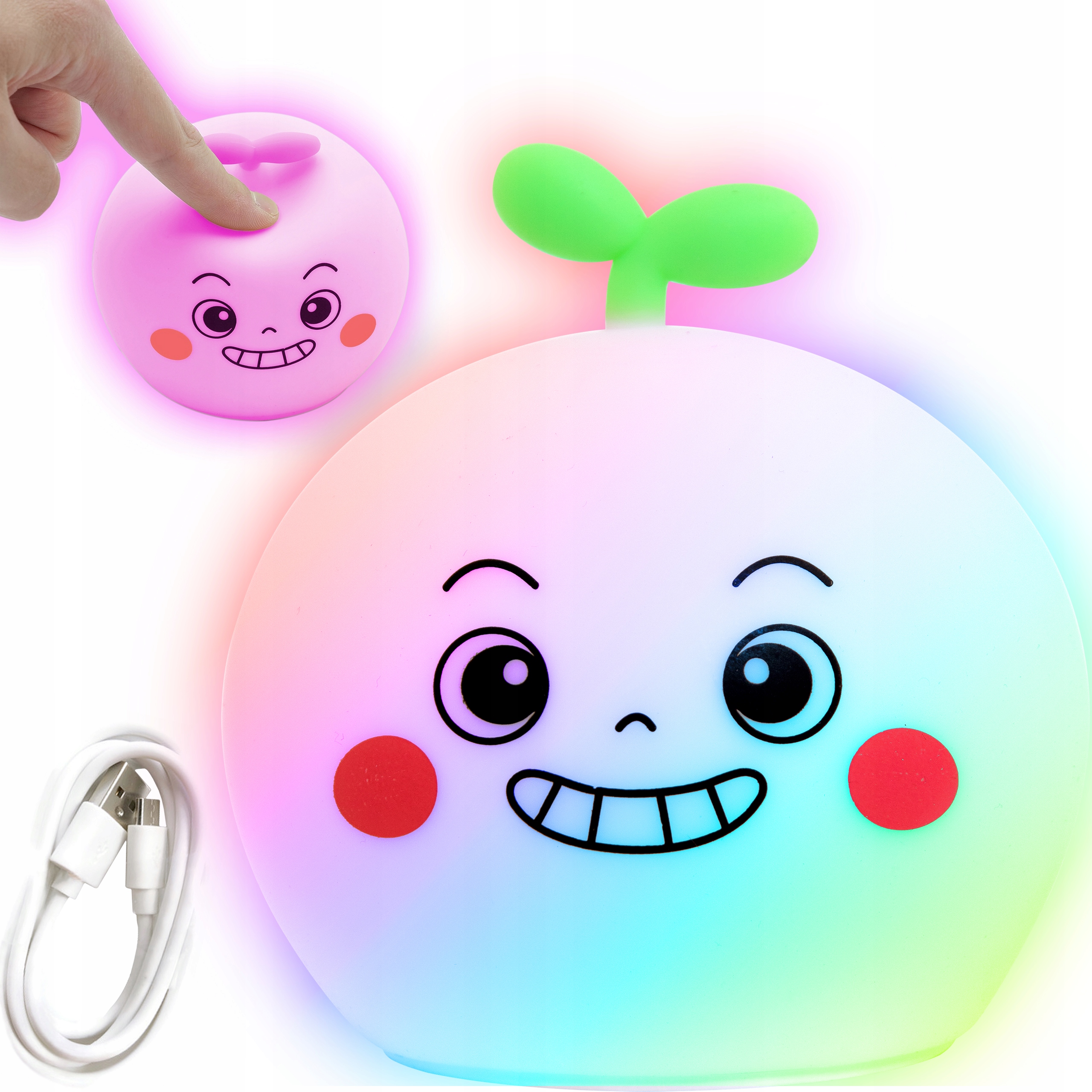 LAMPKA NOCNA DLA DZIECI silikon WARZYWKO LED RGB