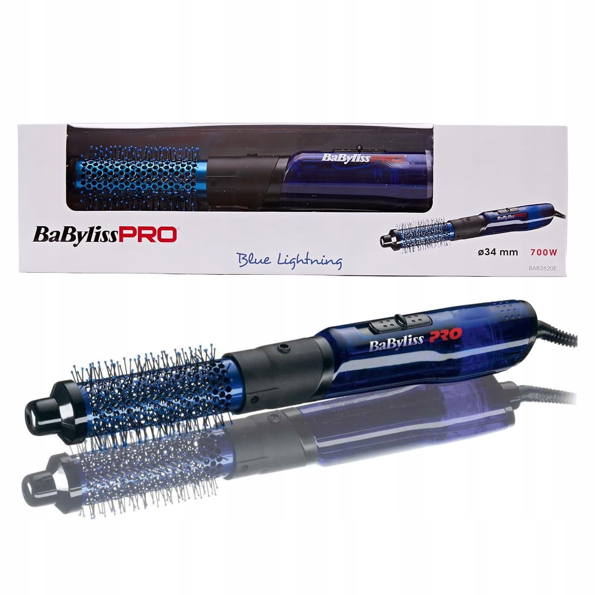 BaByliss Pro Blue Lighting BAB2620E Ø34mm profesjonalna suszarko-lokówka