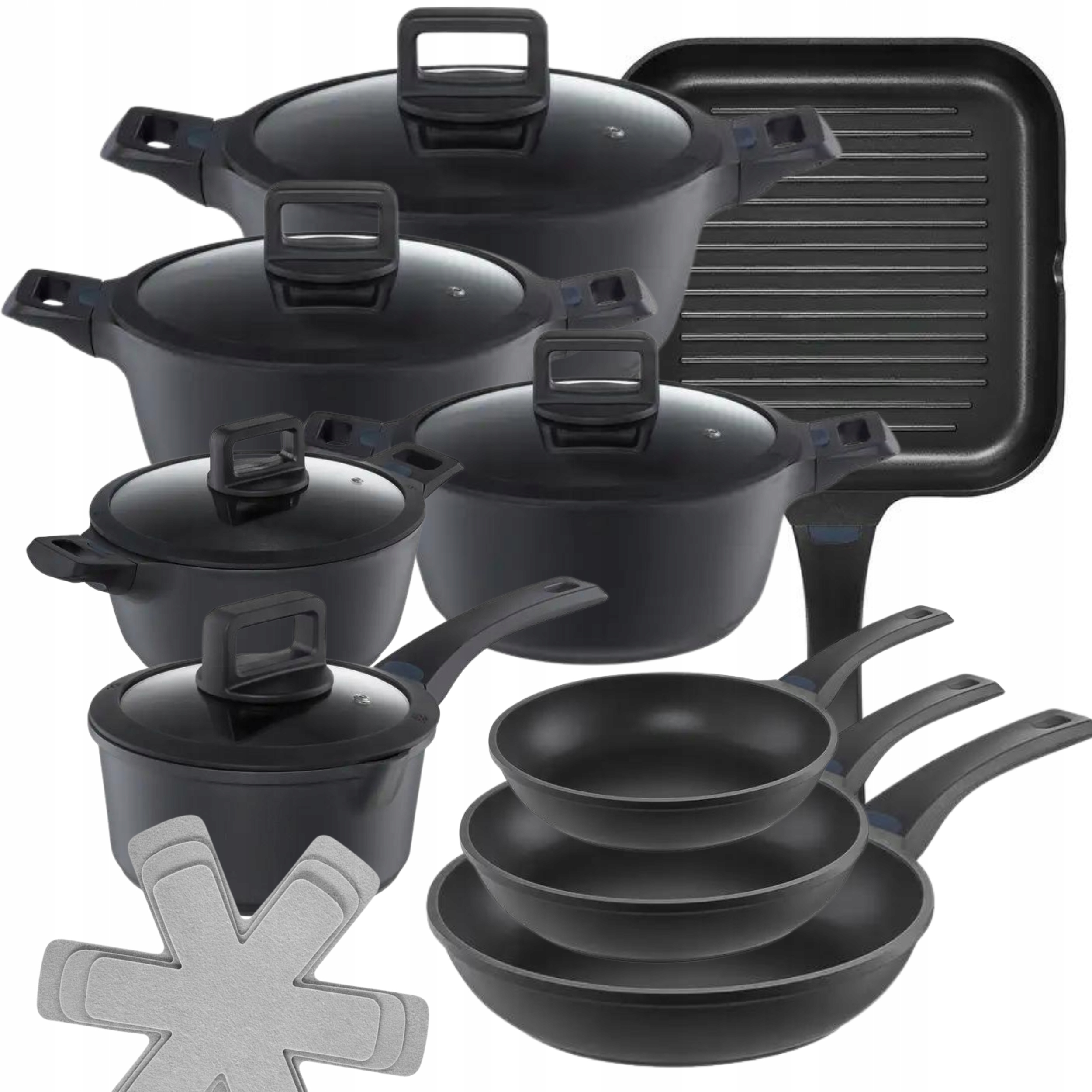 

Garnki Ambition czarne indukcja Ultimo 15el XXL